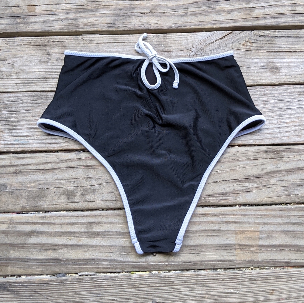 Aerie Black High Waisted Bikini Bottoms - Picture 2 of 4